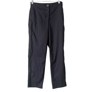 Maeve Anthropologie Black Elastic Waist Pin Stripe Trouser Pants Sz 4